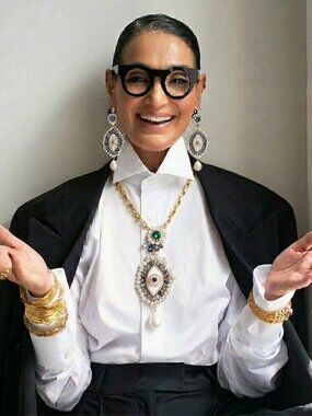 Zara Exaggerated Big Eye Square Link Gold Long Sweater Necklace Bling